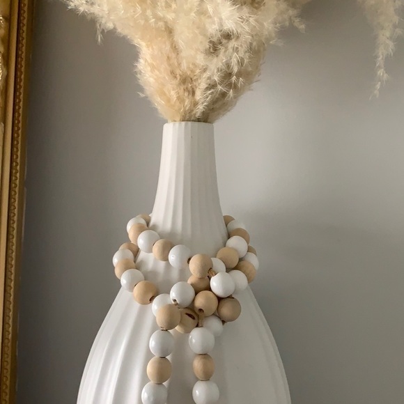 Beaded garland two tones rustic farmhouse boho style mental home decor 6 Ft‎ - Picture 5 of 9